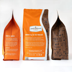 Fresh Roasted Coffee ground texture showing medium-fine grind for balanced extraction
