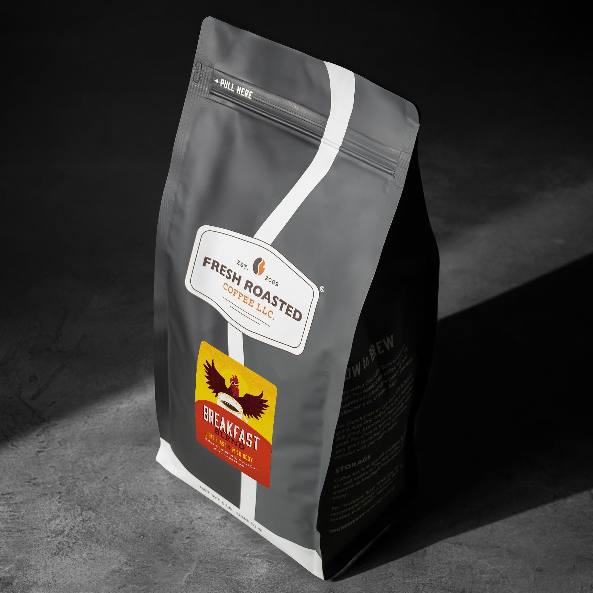 Fresh Roasted Coffee kosher label detail assuring certified quality