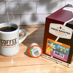 Fresh Roasted Coffee pod close-up filter detail ensuring even extraction benefit