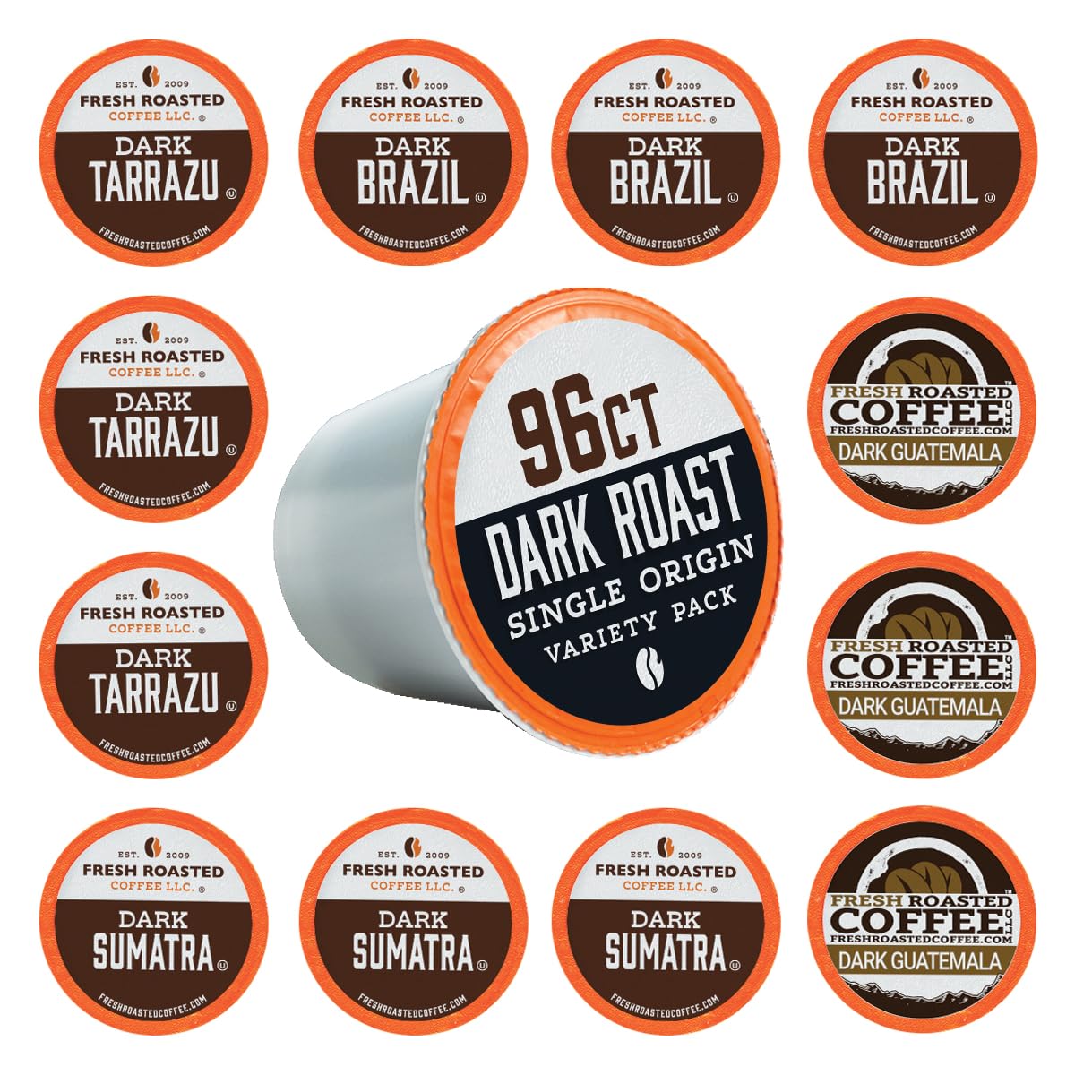 Fresh Roasted Coffee K-Cup pod top close-up showing pod seal and easy single-serve convenience