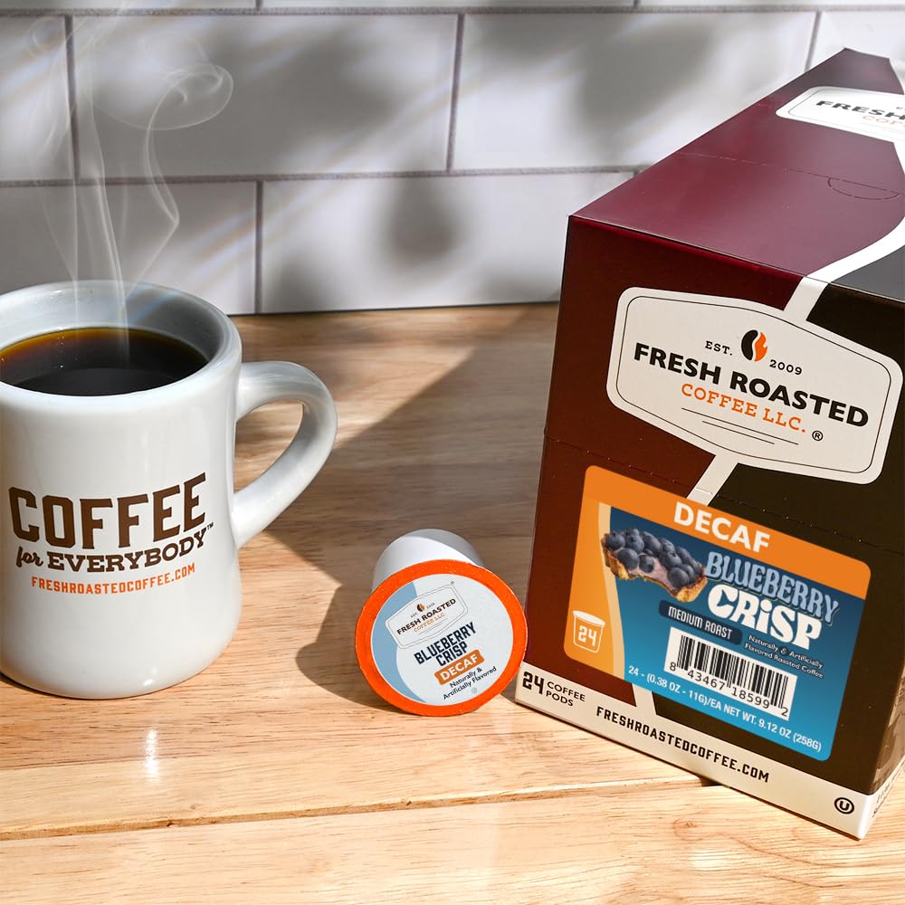 Fresh Roasted Coffee pod beside a ruler displaying compact single-serve size for easy storage
