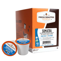 Fresh Roasted Coffee front packaging showing product name and certifications for trust