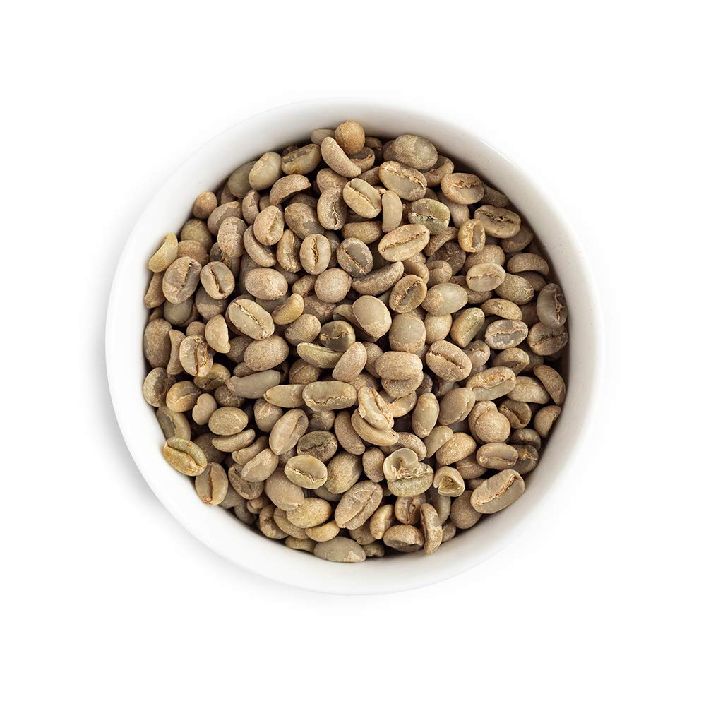 Fresh Roasted Coffee close-up of green Yirgacheffe beans showing uniform size and roasting potential