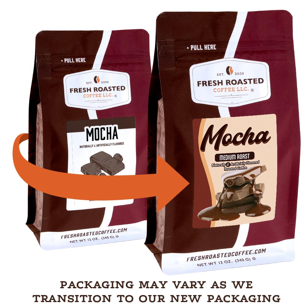 Fresh Roasted Coffee back label with ingredient and certification details benefit