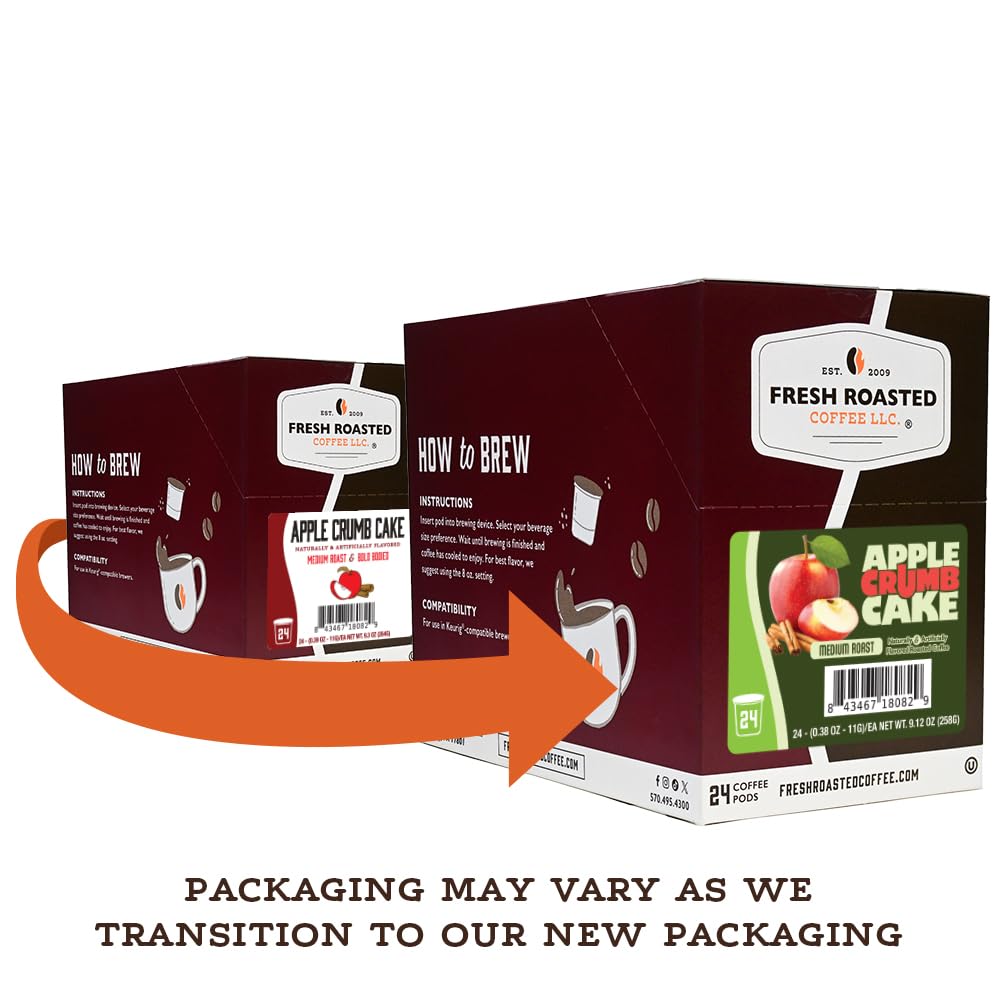 Fresh Roasted Coffee K-Cup pod top label, clear branding and quick brew recognition