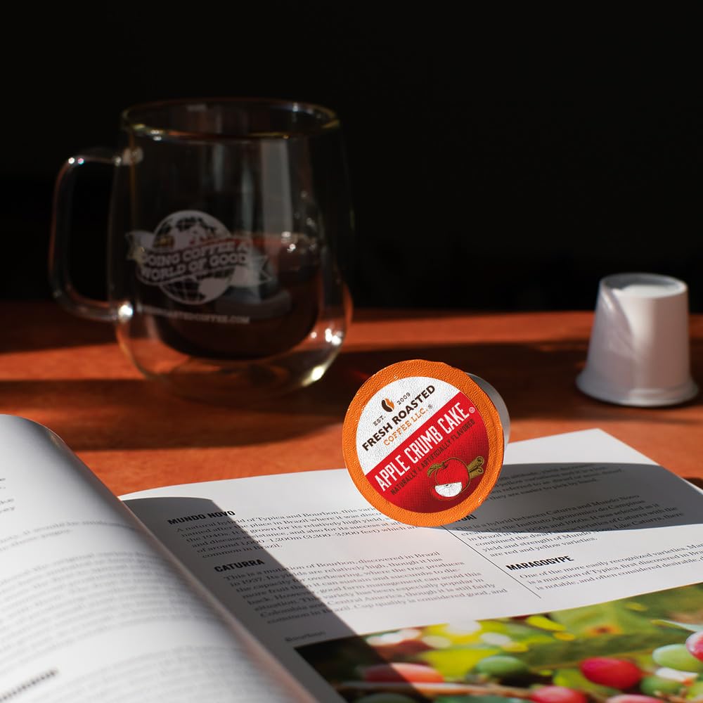 Fresh Roasted Coffee brewed cup with light crema, dessert-like flavor appeal
