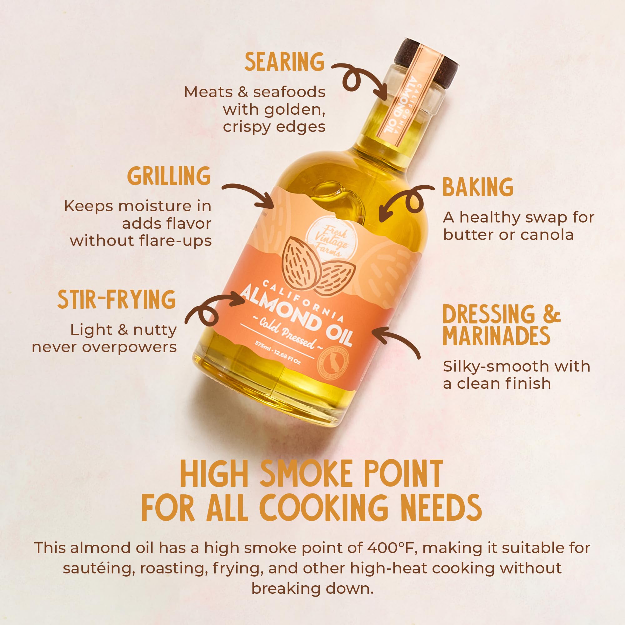 Fresh Vintage Farms pouring close-up highlighting smooth texture and control