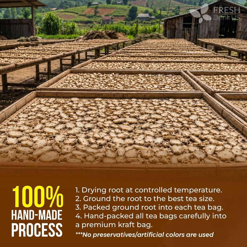Biodegradable corn-fiber FRESHDRINKUS tea bag material demonstrating eco benefit
