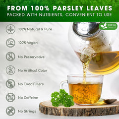 FRESHDRINKUS dried parsley leaves texture showing quality and natural aroma