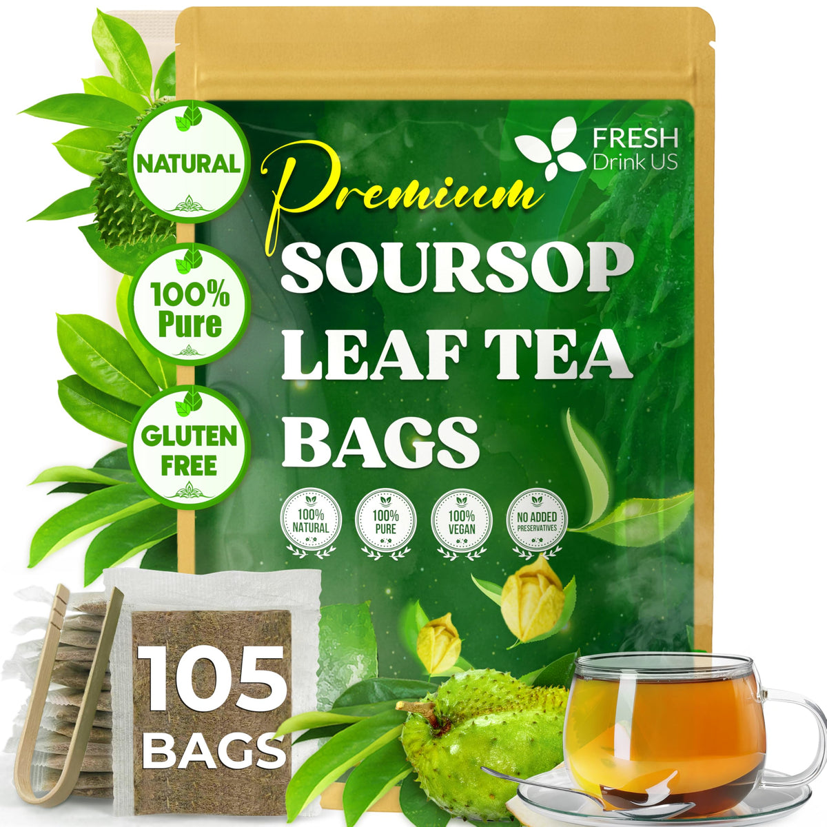FreshDrinkUS front packaging showing resealable pouch and product name