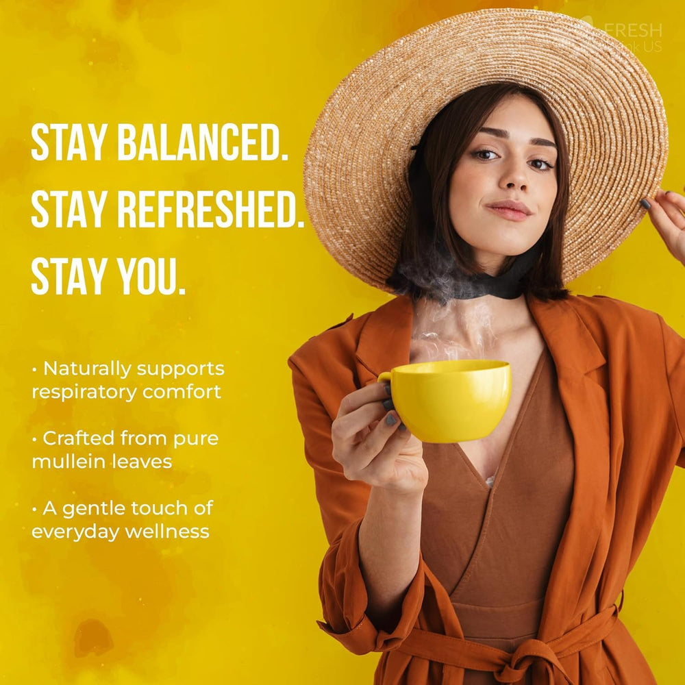 FRESHDRINKUS kraft packaging open with tea bags emphasizing freshness protection