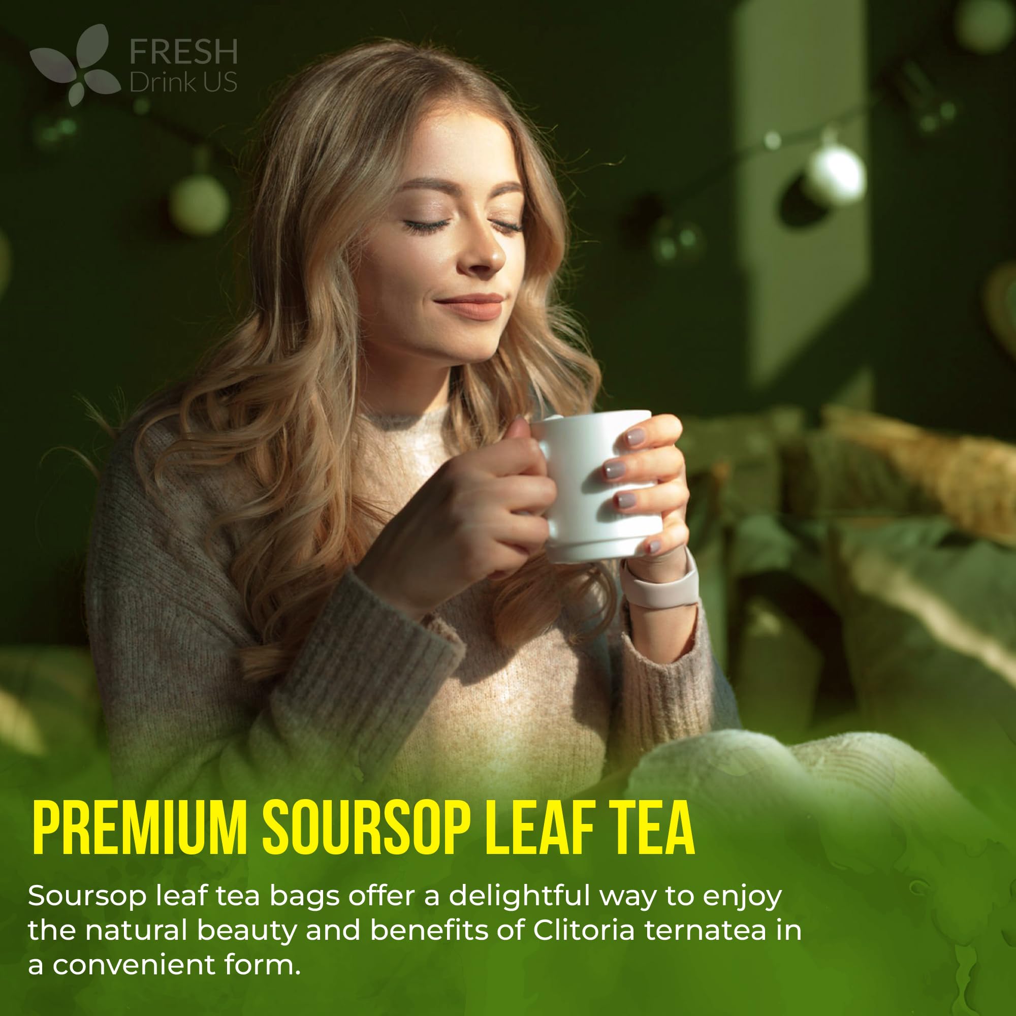 FreshDrinkUS cozy lifestyle shot with tea cup showing everyday ritual and comfort