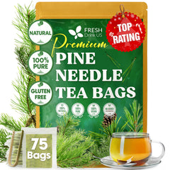 FRESHDRINKUS front packaging showing natural pine needle tea and freshness benefit