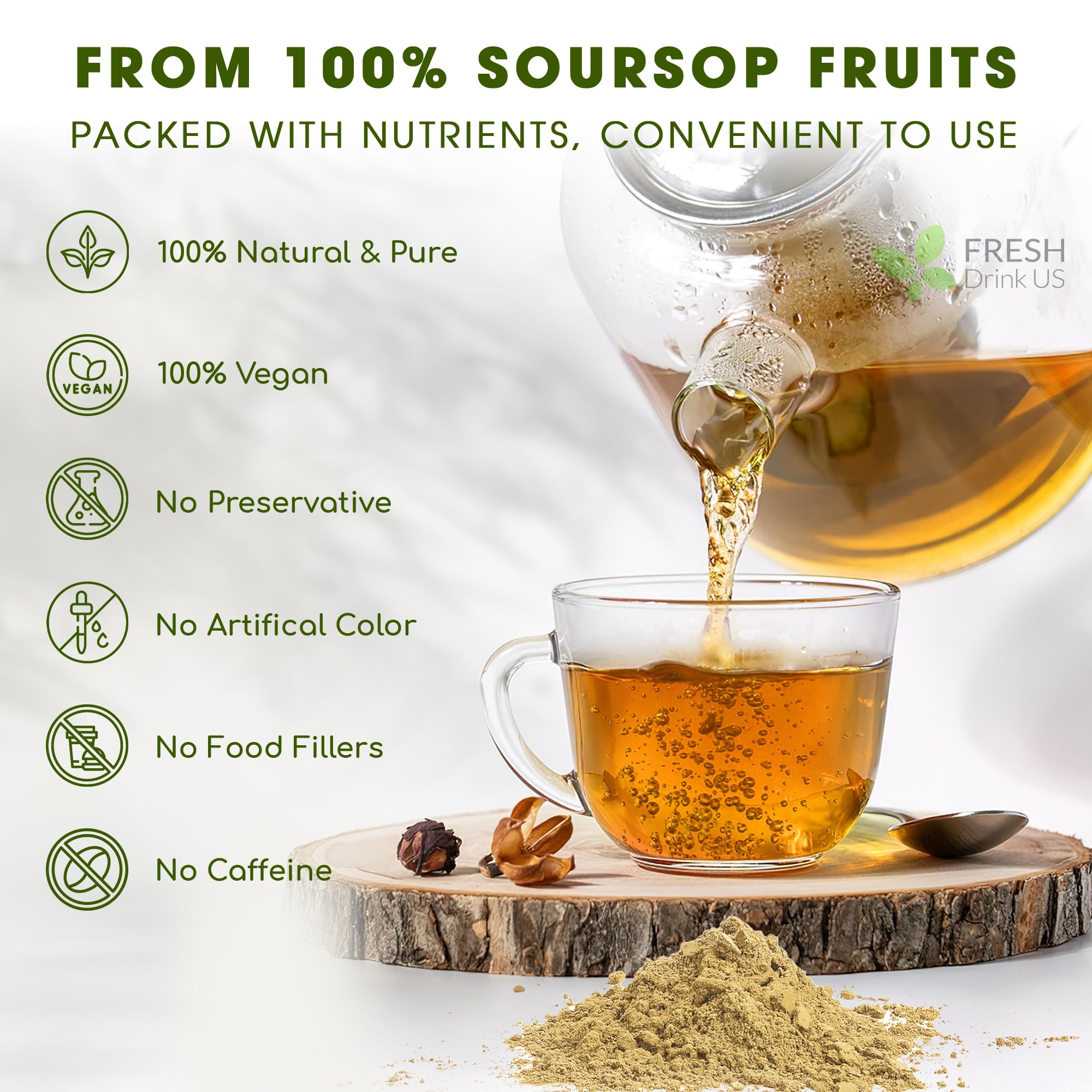 freshdrinkus spoon of powder for easy measuring and consistent servings