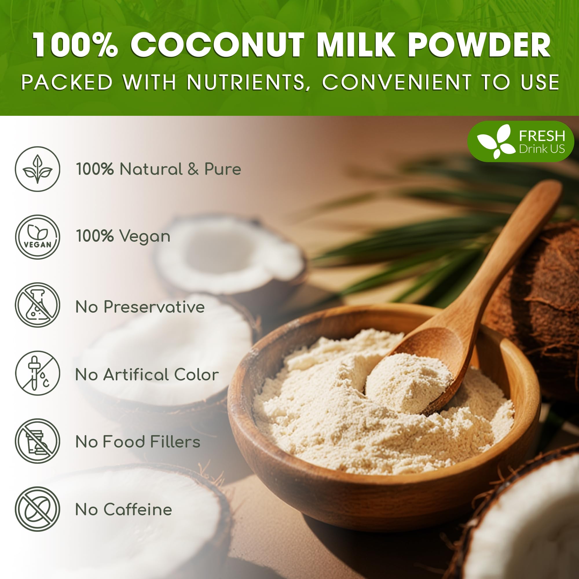 FreshDrinkUS spoon measuring powder, precise portions for recipes benefit