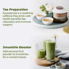 freshdrinkus brewing hot soursop tea for a caffeine-free herbal cup
