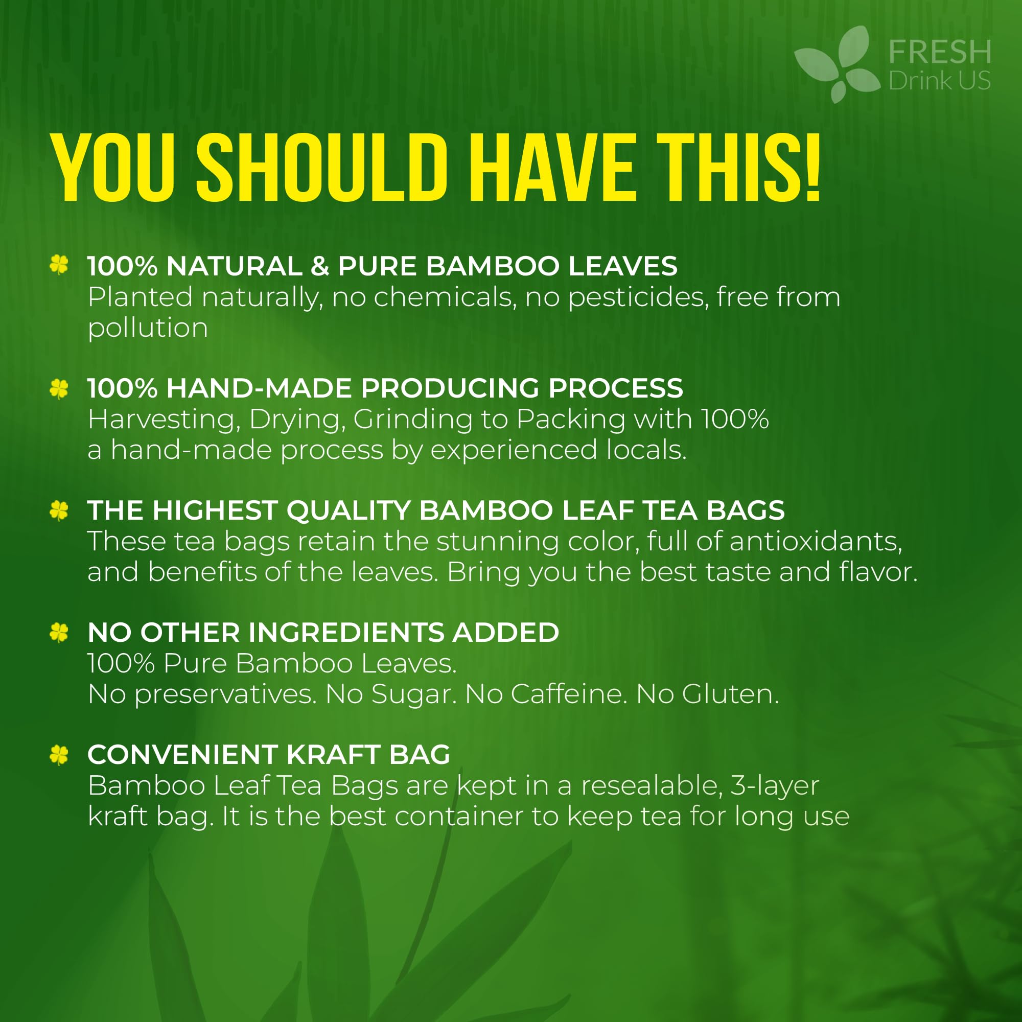 Close-up of a FRESHDRINKUS tea bag highlighting fine material and easy steeping benefit
