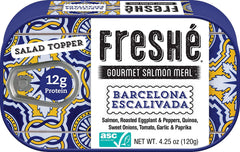 Freshé Barcelona Escalivada open tin with roasted vegetables for bold flavor