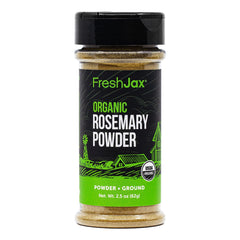 FreshJax front jar view showing label and size, convenient organic seasoning