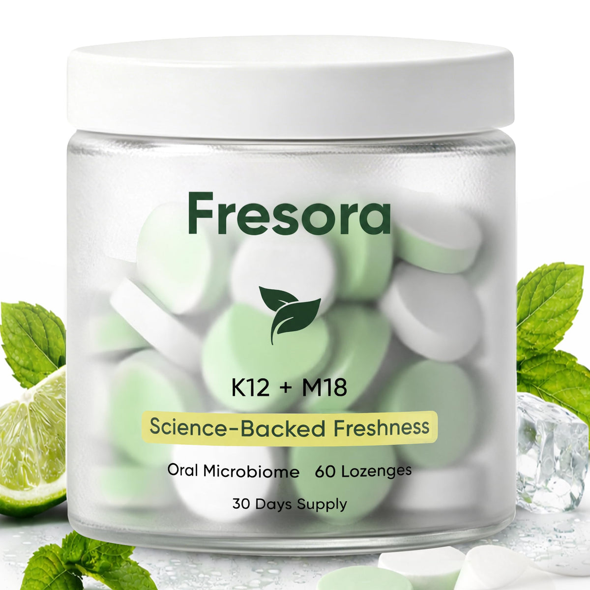 Fresora front packaging showing bottle and label for easy identification and storage