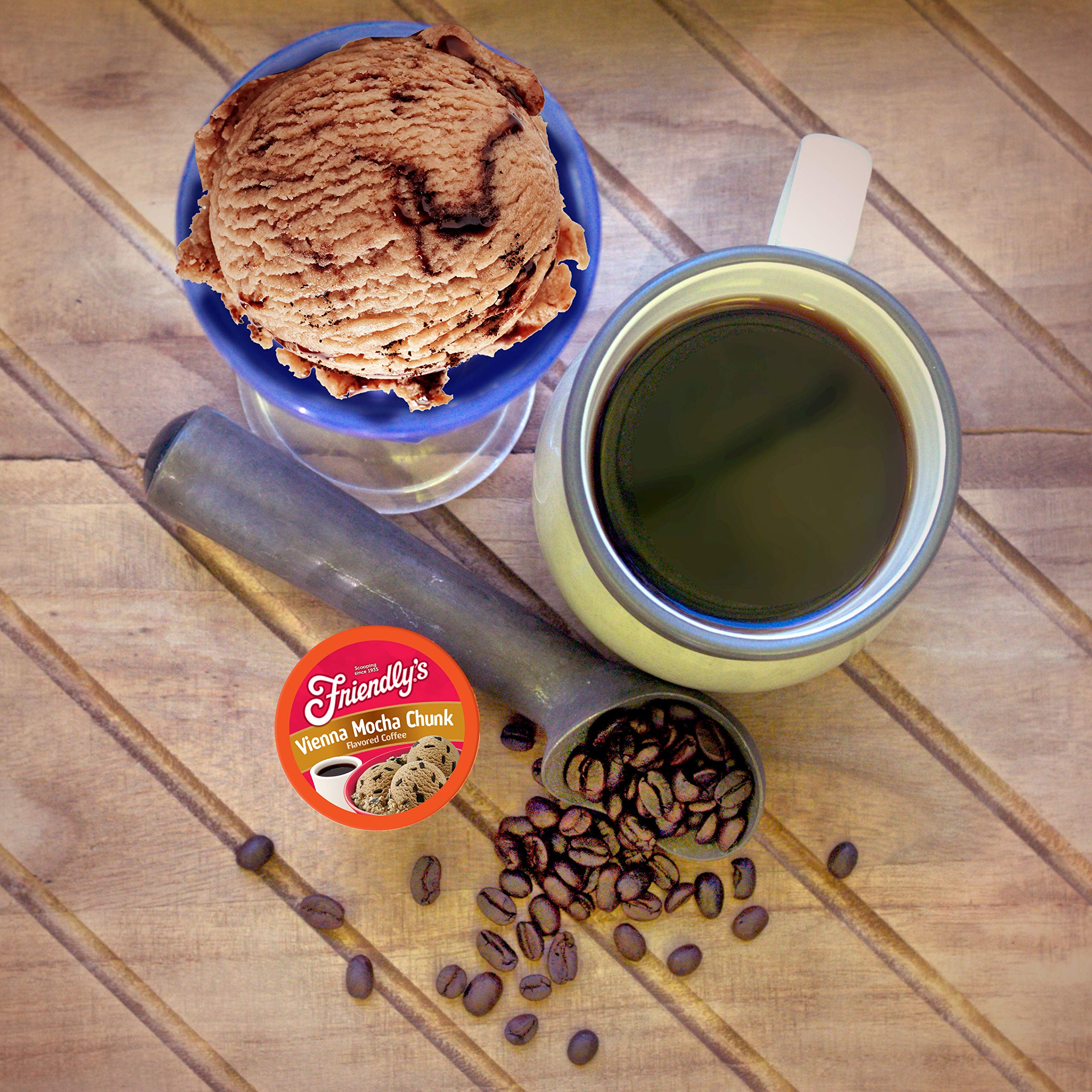 friendly's iced mocha glass lifestyle shot emphasizing refreshing dessert-like taste