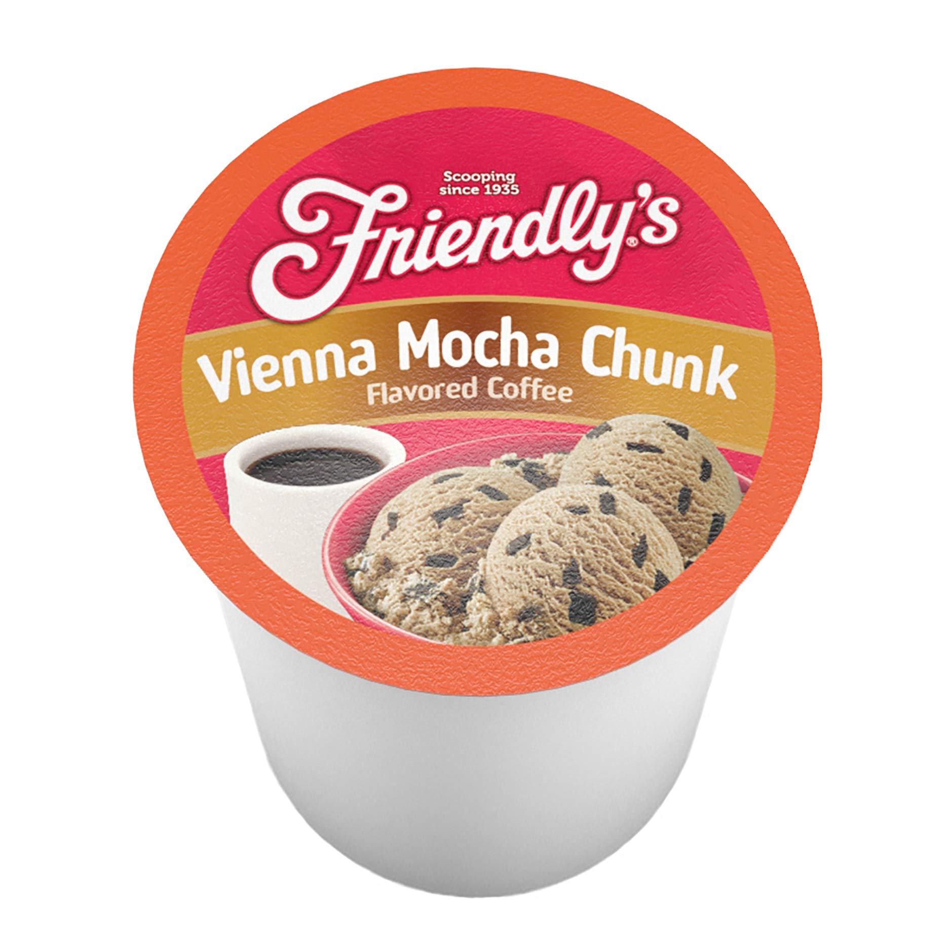 friendly's pod in a Keurig brewer demonstrating brew compatibility and ease