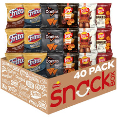 Frito Lay front packaging showing 40-pack barbecue snack assortment for easy gifting