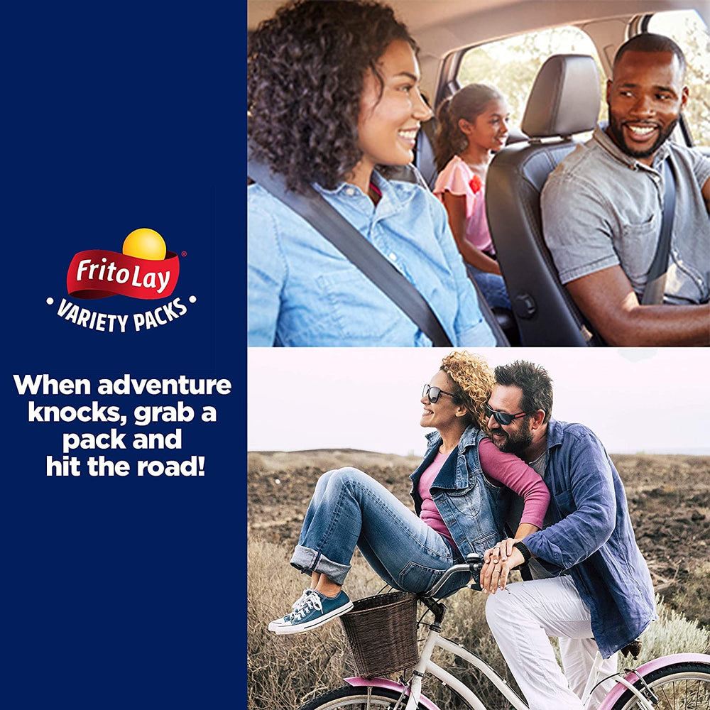 Frito-Lay box beside common items showing pack size and storage benefit