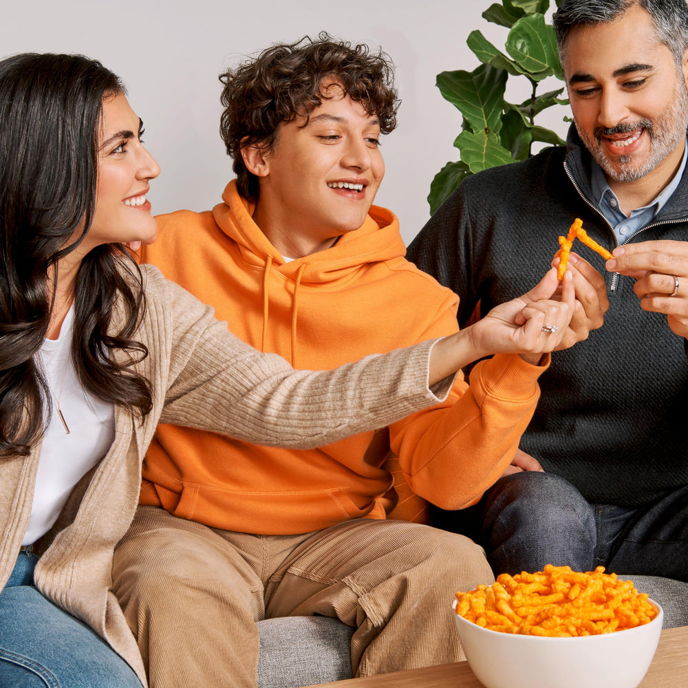 Frito-Lay Cheetos Cheddar close-up showing crunchy texture and bold flavor