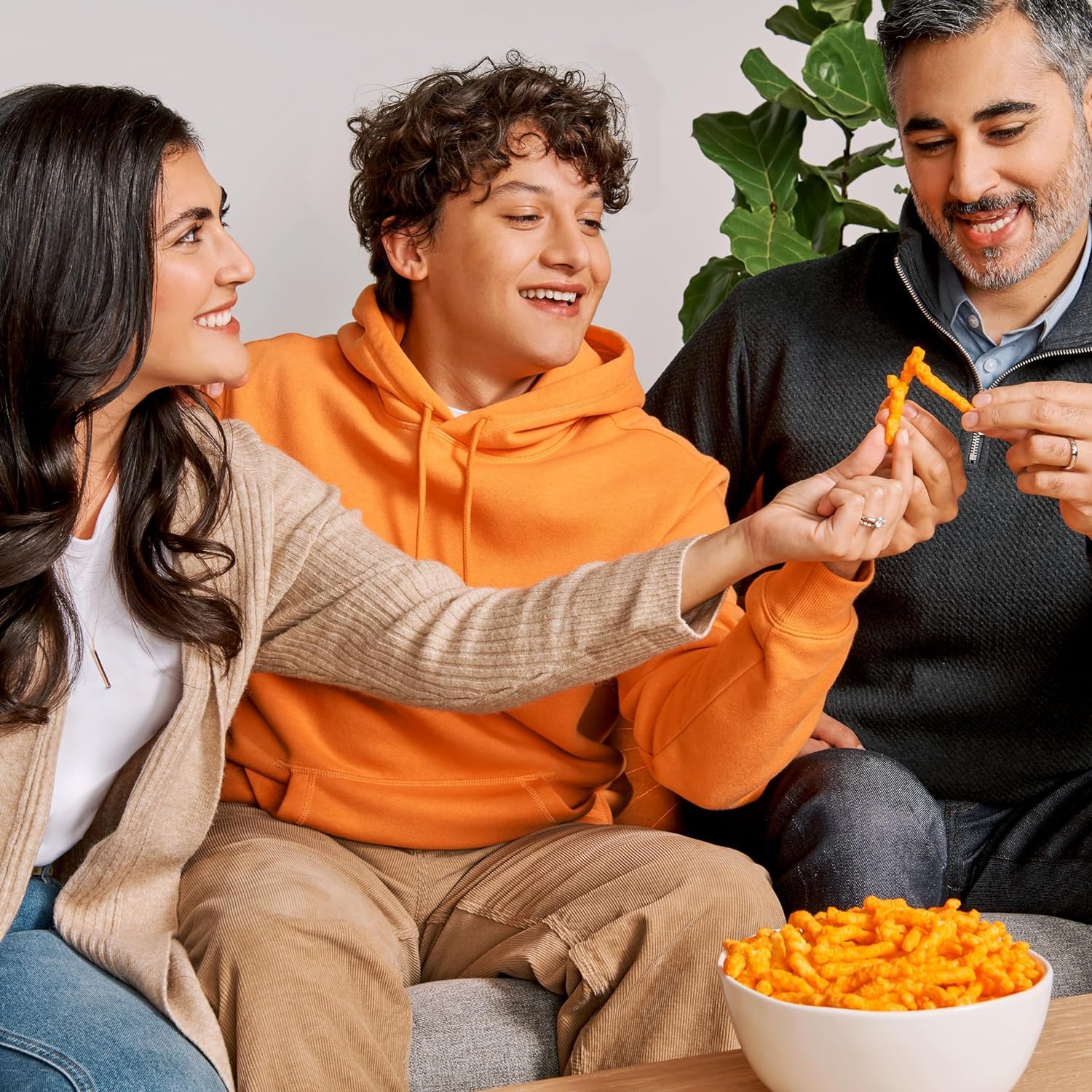 Frito-Lay contents spread of chips cookies crackers nuts providing sharing options