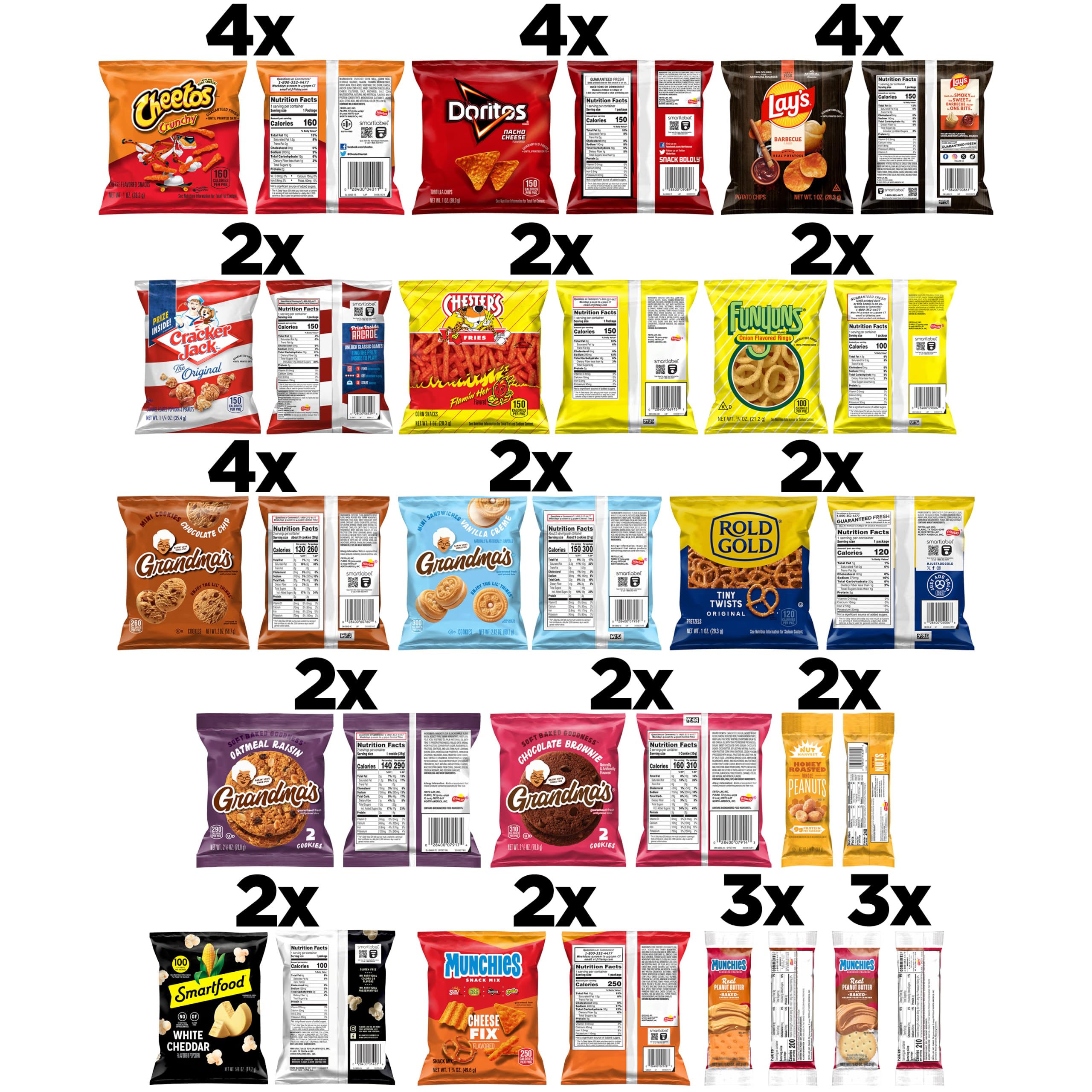 Frito‑Lay open box overhead with visible snacks, convenient variety for sharing