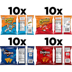 Frito-Lay open single-serve bags arranged to show assortment and portability