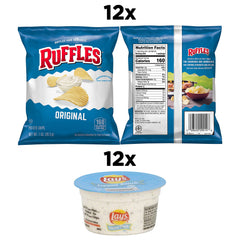 Frito Lay close-up of Ruffles chip ridges highlighting sturdier texture for dipping