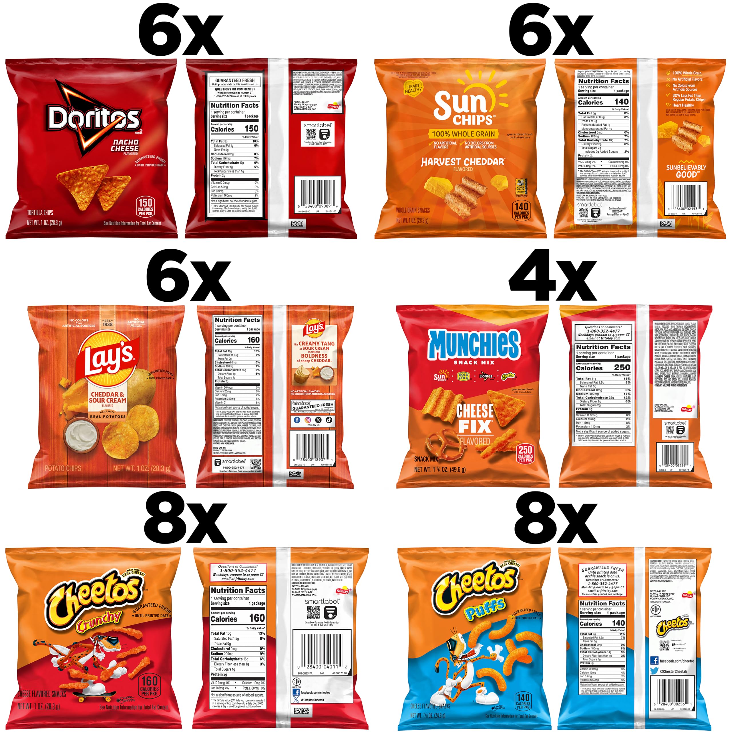 Frito Lay single-serve bags arrayed neatly, convenient for lunches and events