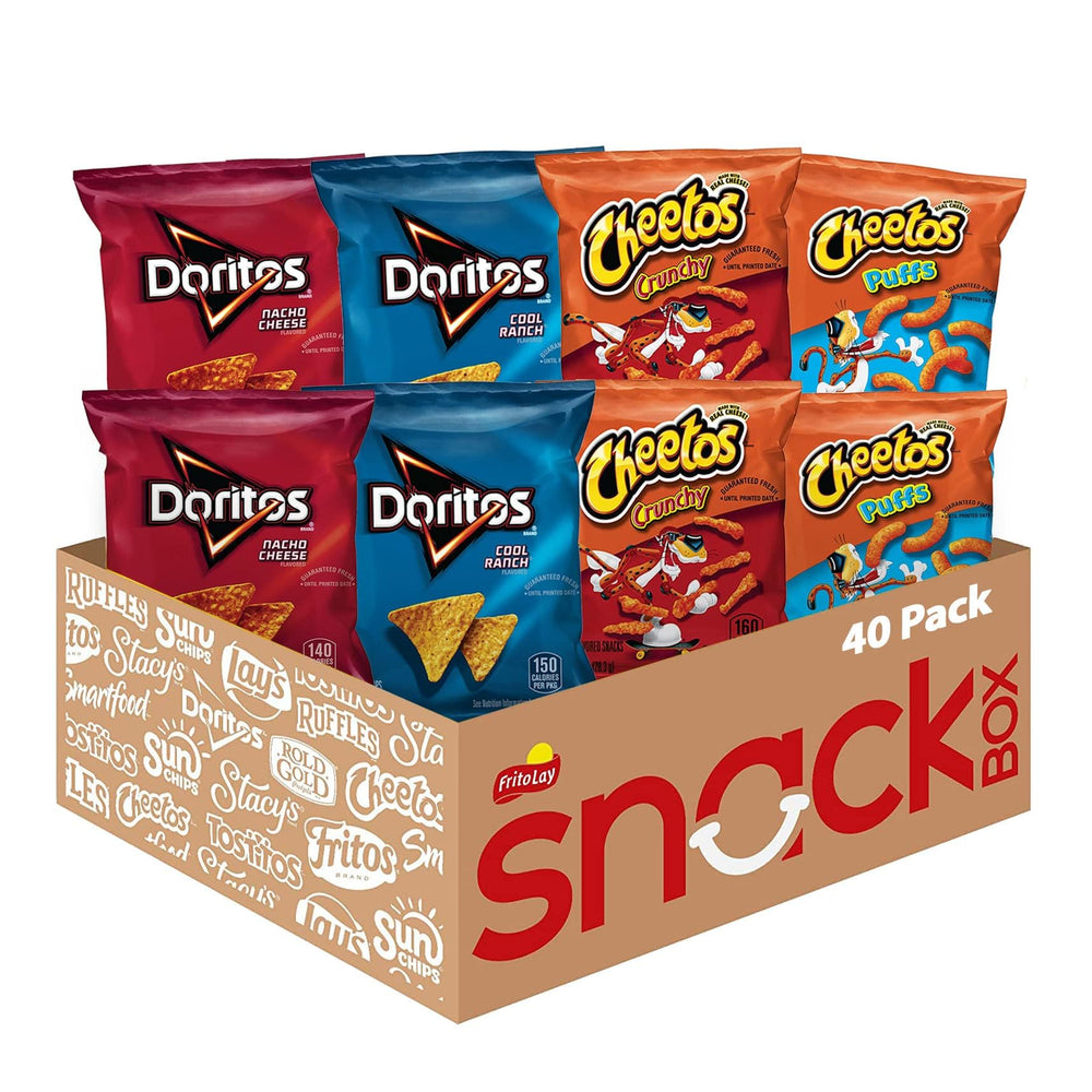 Frito-Lay variety pack front view showing full box and branding convenience