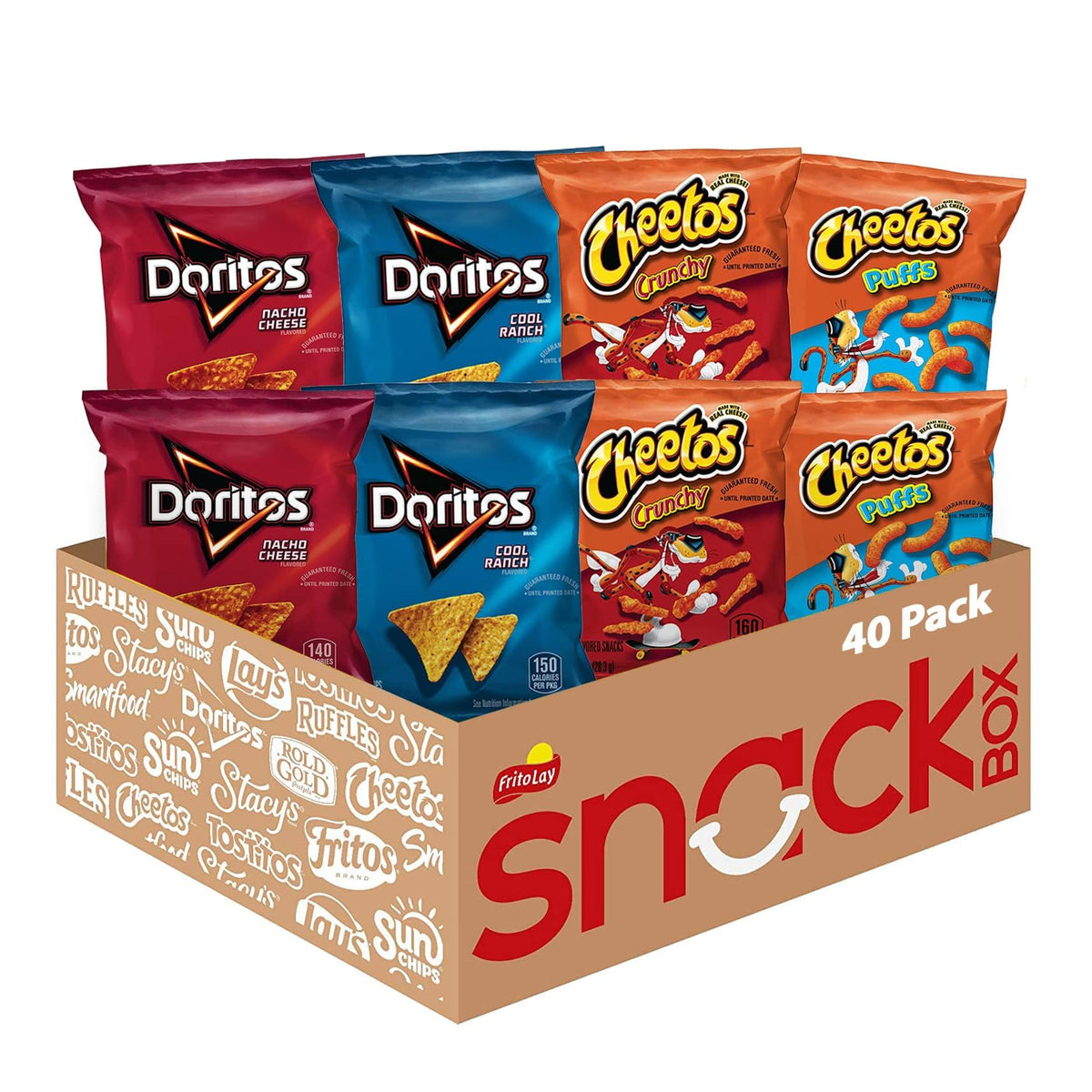 Frito-Lay variety pack front view showing full box and branding convenience