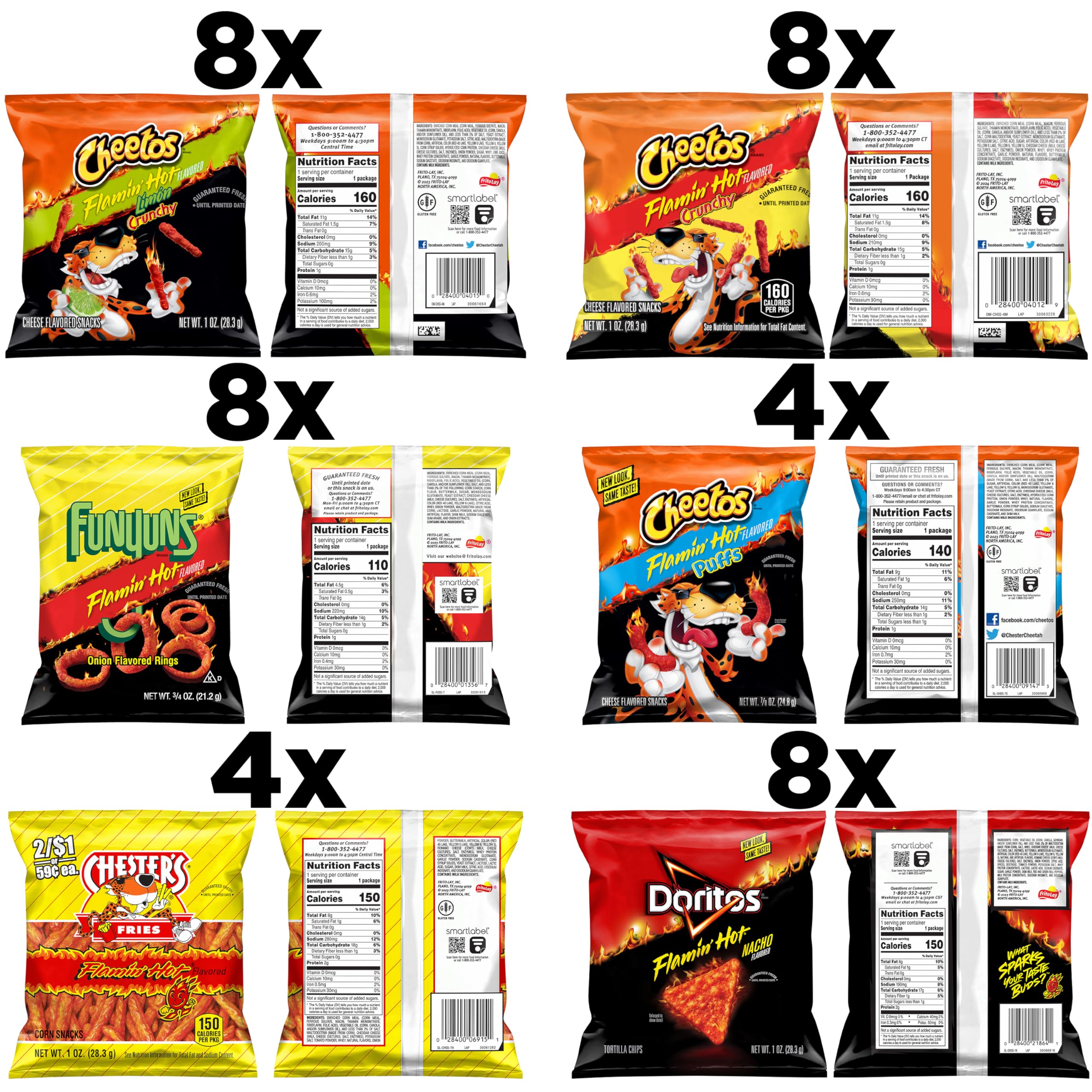 Frito Lay variety pack open with single-serve bags visible, aids portion planning