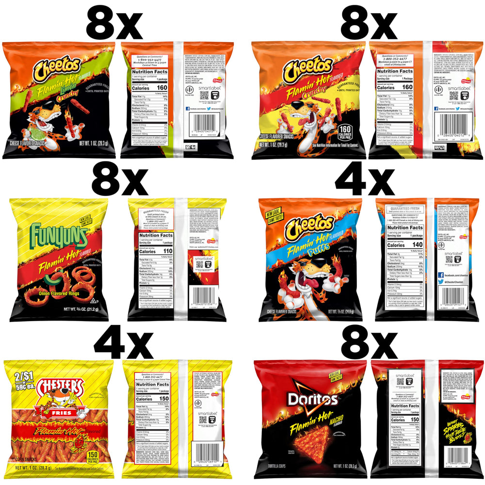 Frito Lay variety pack open with single-serve bags visible, aids portion planning