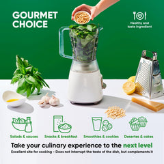 FROM WILD pesto being made with pine nuts, showcasing culinary versatility benefit