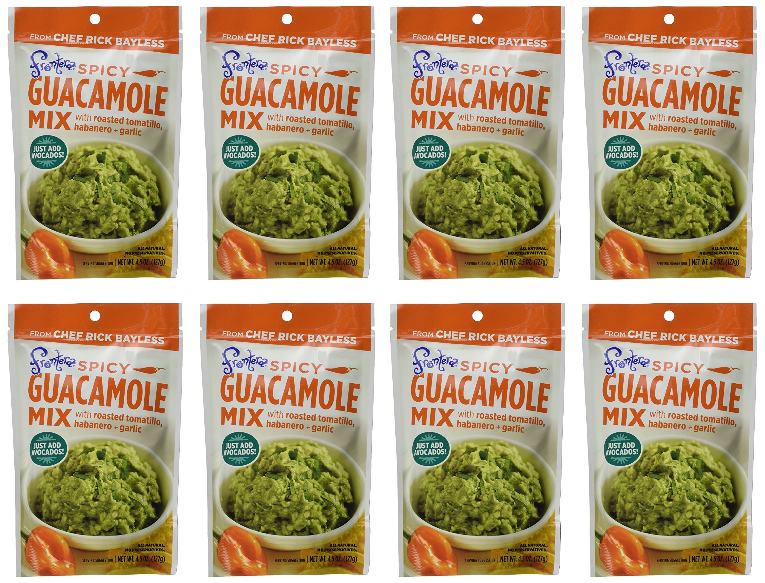 frontera front packaging showing the spicy guacamole mix for quick restaurant-style flavor