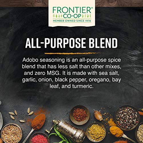 Frontier Co-op adobo in spoon measuring portion for consistent seasoning benefit