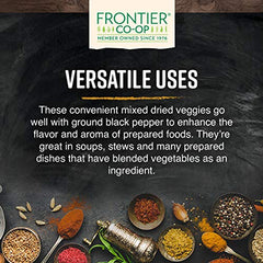 Frontier Co-op ingredients laid out showing carrots, peas, corn and parsley for meal versatility
