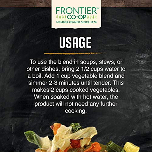 One-pound Frontier Co-op package next to a kitchen scale showing compact long-term storage size