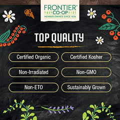 Frontier Co-op label detail showing organic and kosher certifications for trust