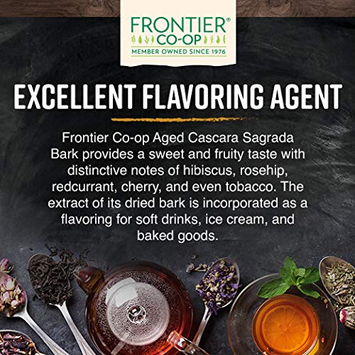 Frontier Co-op simmering cascara sagrada in pot for syrup showing culinary use and extraction