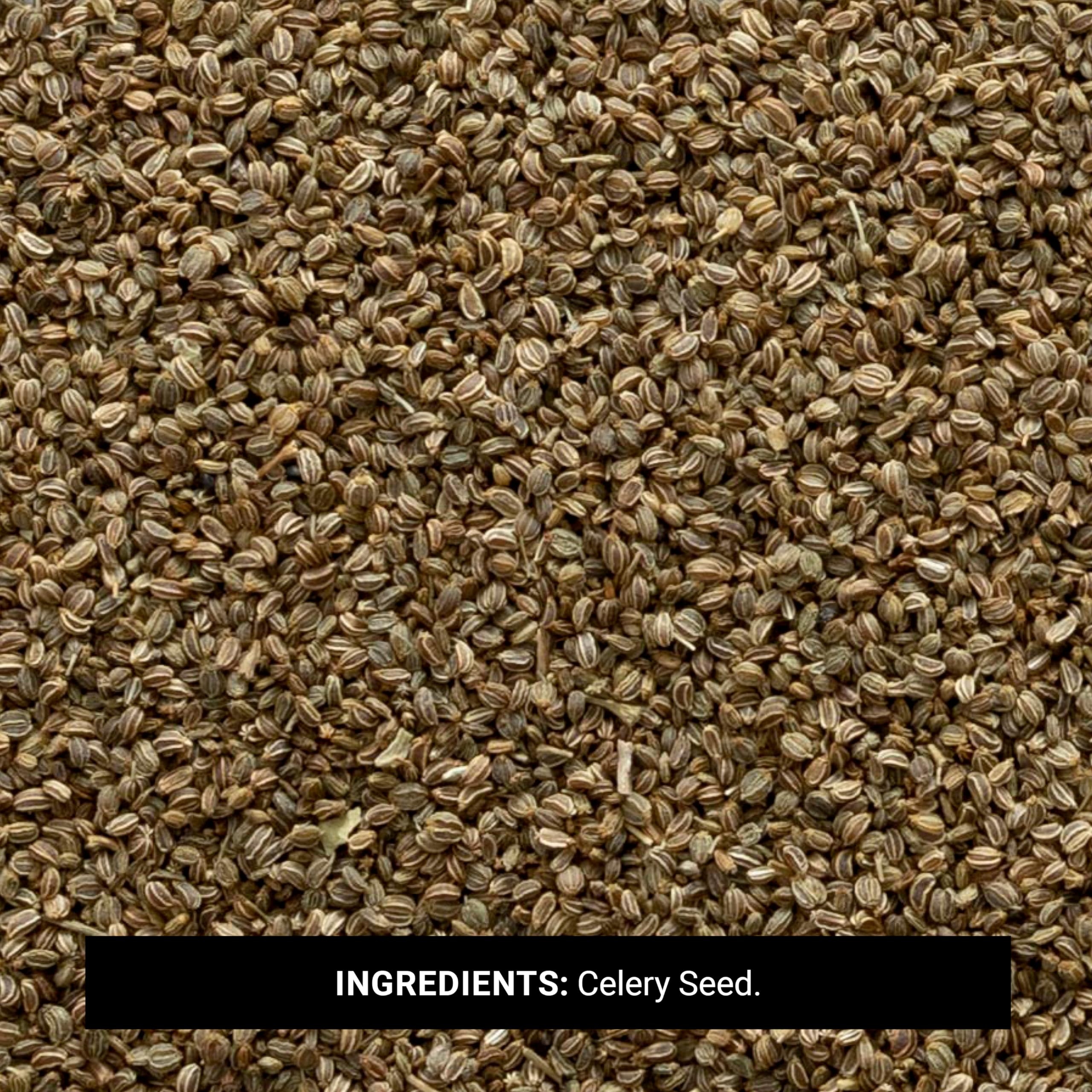 Close-up of whole celery seeds texture highlighting Frontier Co-op freshness and aroma