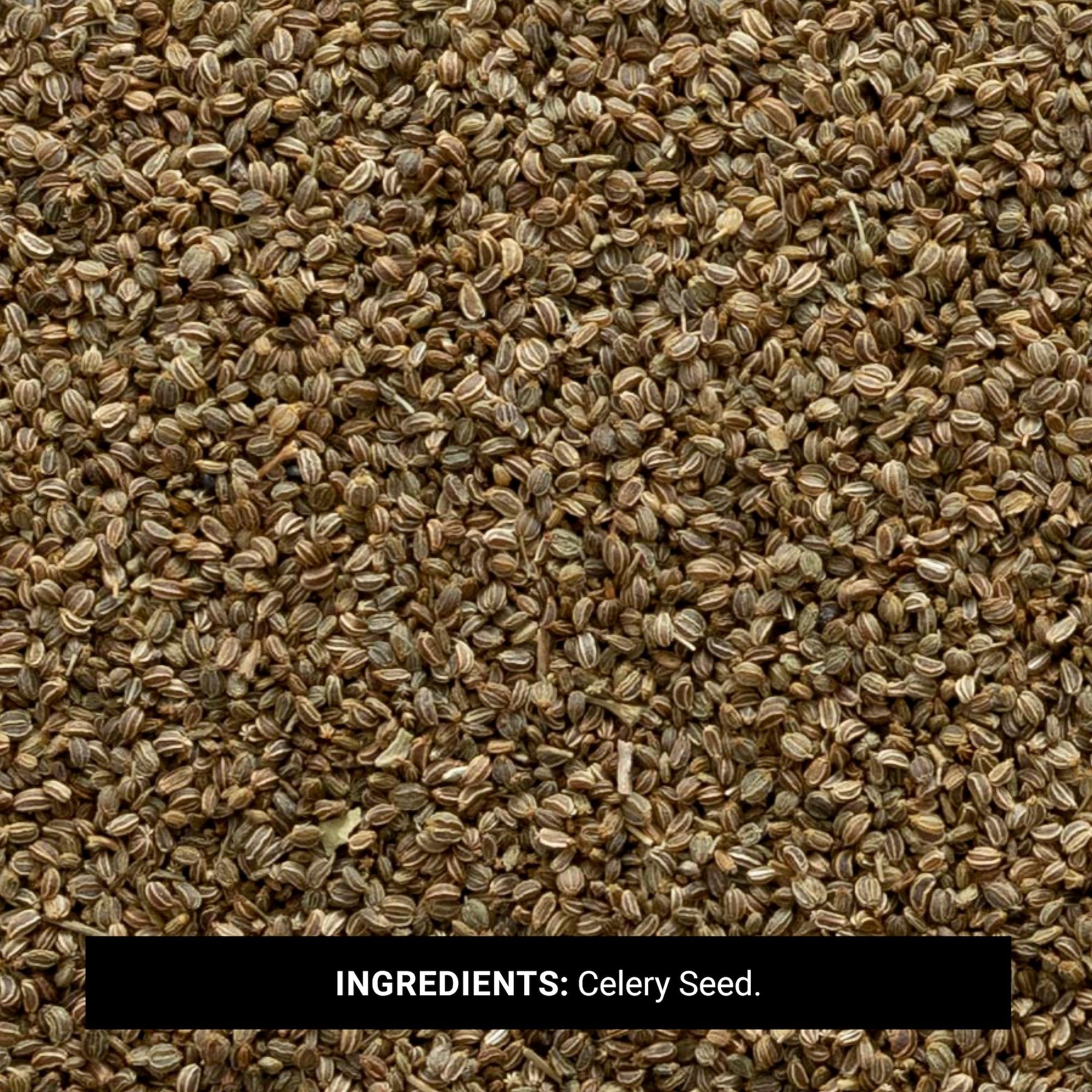 Close-up of Frontier Co-op celery seeds highlighting texture and fresh aromatic benefit