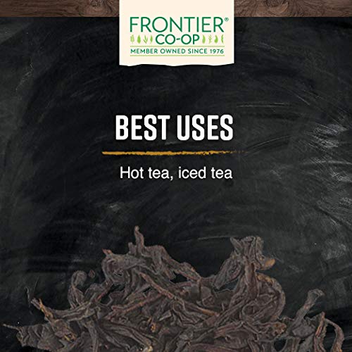 Frontier Co-op opened bulk bag revealing loose tea for easy refilling