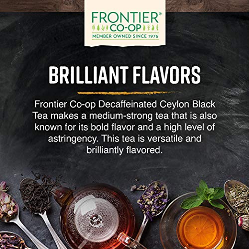 Frontier Co-op steeping cup with brewed tea showing clear color and brisk body