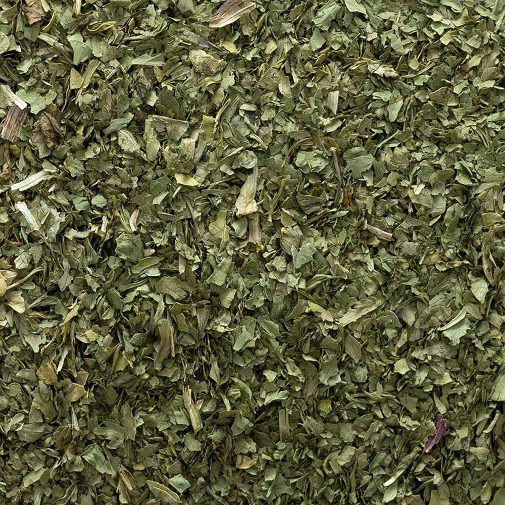 Close-up of cut and sifted Frontier Co-op cilantro texture, consistent flakes for even seasoning